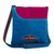 Sling aus Wildleder mit Wollakzent - Handgefertigter Sling aus Wildleder in Magenta und Blau mit Wollakzent