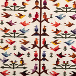 Wool and cotton blend tapestry, 'Tree of Joy' - Bird-Themed Wool and Cotton Blend Tapestry from Peru