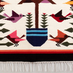 Wool and cotton blend tapestry, 'Tree of Joy' - Bird-Themed Wool and Cotton Blend Tapestry from Peru