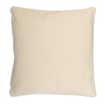 Wool cushion cover, 'Chanting Birds' - Bird-Themed Ivory Wool Cushion Cover with Colorful Details