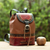 Leather backpack, 'Andean Traditions' - Handmade Leather Backpack with Traditional Embossed Motifs (image 2j) thumbail