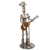 Recycled metal statuette, 'Melodies From my Town' - Eco-Friendly Rustic Metal Statuette of Country Music Singer