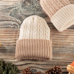 Reversible 100% alpaca hat, 'Warm and Snuggly' - Reversible 100% Alpaca Cable Knit Hat in Ivory and Beige