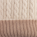 Reversible 100% alpaca hat, 'Warm and Snuggly' - Reversible 100% Alpaca Cable Knit Hat in Ivory and Beige