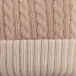 Reversible 100% alpaca hat, 'Warm and Snuggly' - Reversible 100% Alpaca Cable Knit Hat in Ivory and Beige