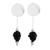 Sterling silver drop earrings, 'Dark Ties' - Sterling Silver Drop Earrings with Black Waxed Nylon Cords