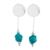 Sterling silver drop earrings, 'Refreshing Ties' - Sterling Silver Drop Earrings with Turquoise Nylon Cords