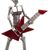 Recycled metal statuette, 'Melodies From my Garage' - Eco-Friendly Rustic Metal Statuette of Punk Rock Singer