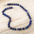 Lapislazuli-Perlenkette - Halskette aus Sterlingsilber und Lapislazuli-Perlen aus Peru