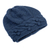 100% alpaca knit hat, 'Blue Ways' - Cable Knit Blue 100% Alpaca Hat Handcrafted in Peru