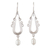 Cultured pearl dangle earrings, 'Fabulous Look' - Sterling Silver Dangle Earrings with Swaying Cultured Pearls thumbail