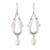 Cultured pearl dangle earrings, 'Fabulous Look' - Sterling Silver Dangle Earrings with Swaying Cultured Pearls (image 2c) thumbail