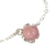 Rhodonite pendant necklace, 'Compassion Blossom' - Floral Sterling Silver Pendant Necklace with Pink Rhodonite (image 2d) thumbail