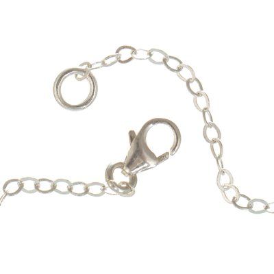 Collar colgante de plata esterlina - Collar con colgante geométrico tradicional de plata esterlina