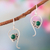 Chrysocolla dangle earrings, 'Classic Nature' - Polished Classic Dangle Earrings with Chrysocolla Gems