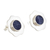 Sodalite button earrings, 'Creativity Bouquet' - Polished Floral Button Earrings with Natural Sodalite Gems