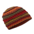 Reversible alpaca blend hat, 'Spontaneous Orange' - Warm-Toned Reversible Alpaca Blend Hat Handwoven in Peru (image 2c) thumbail