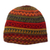 Reversible alpaca blend hat, 'Spontaneous Orange' - Warm-Toned Reversible Alpaca Blend Hat Handwoven in Peru (image 2d) thumbail