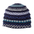 Reversible alpaca blend hat, 'Spontaneous Indigo' - Cool-Toned Reversible Alpaca Blend Hat Handwoven in Peru thumbail