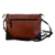 Leather sling bag, 'Tiwanaku Trends' - Handcrafted Tiwanaku-Inspired Brown Leather Sling Bag (image 2b) thumbail