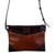 Leather sling bag, 'Tiwanaku Trends' - Handcrafted Tiwanaku-Inspired Brown Leather Sling Bag (image 2c) thumbail
