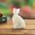 Alabaster figurine, 'Innocent Purrs' - Hand-Carved Natural Alabaster Stone Cat Figurine from Peru