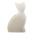 Alabaster figurine, 'Innocent Purrs' - Hand-Carved Natural Alabaster Stone Cat Figurine from Peru