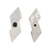 Onyx drop earrings, 'Modern Vibes' - Modern Diamond-Themed Onyx & Sterling Silver Drop Earrings