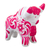 Ceramic sculpture, 'Pucara's Pink Protector' - Traditional Floral Pink Ceramic Bull Sculpture from Pucara