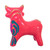 Ceramic sculpture, 'Harmonious Horns in Pink' - Andean Floral Ceramic Bull Sculpture in a Pink Base Hue