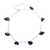 Sodalite charm anklet, 'Blue Sunny Days' - Sterling Silver Charm Anklet with Sodalite Stone from Peru