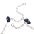 Sodalite charm anklet, 'Blue Sunny Days' - Sterling Silver Charm Anklet with Sodalite Stone from Peru