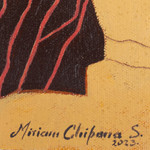 'Landscape I' - Signed Unstretched Cubist and Naif Vibrant Acrylic Painting