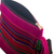 Pulsera de ante, 'Glamour in The Andes' - Pulsera de ante púrpura hecha a mano con textil de algodón andino