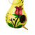 Adornos de calabaza seca (juego de 2) - Conjunto de dos adornos florales de calabaza seca blanca y amarilla