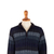 Men's 100% alpaca sweater, 'Navy Traveler' - Men's Zippered 100% Alpaca Sweater in Navy Hues (image 2b) thumbail