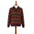 Men's 100% alpaca sweater, 'Nasturtium Traveler' - Men's Zippered 100% Alpaca Sweater in Nasturtium Hues thumbail