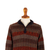 Men's 100% alpaca sweater, 'Nasturtium Traveler' - Men's Zippered 100% Alpaca Sweater in Nasturtium Hues (image 2b) thumbail