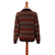 Men's 100% alpaca sweater, 'Nasturtium Traveler' - Men's Zippered 100% Alpaca Sweater in Nasturtium Hues (image 2e) thumbail
