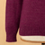 100% alpaca sweater, 'Burgundy Geometry' - Geometric Burgundy and Grey 100% Alpaca Pullover Sweater (image 2i) thumbail