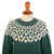 100% alpaca sweater, 'Jade Geometry' - Jade and Ivory 100% Alpaca Pullover Sweater from Peru (image 2g) thumbail