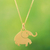 Gold-plated pendant necklace, 'Prosperity Elephant' - 18k Gold-Plated Prosperity Elephant Pendant Necklace (image 2) thumbail