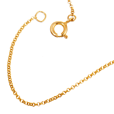 Collar colgante chapado en oro - collar con colgante de elefante de la prosperidad chapado en oro de 18 quilates