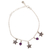Amethyst charm bracelet, 'Purple Summer Breeze' - Sterling Silver Starfish Charm Bracelet with Amethyst Stone thumbail