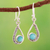 Amazonite dangle earrings, 'Summery Rain' - Drop-Shaped Dangle Earrings with Natural Amazonite Jewels (image 2) thumbail