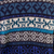 Alpaca blend cardigan, 'Empire Memories in Sapphire' - Blue Alpaca Blend Cardigan with Inca Motifs (image 2i) thumbail