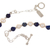 Cultured pearl and lapis lazuli beaded pendant necklace, 'Blue Glow' - 925 Silver Cultured Pearl and Lapis Lazuli Pendant Necklace (image 2b) thumbail