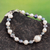 Cultured pearl pendant bracelet, 'Alluring Contrast' - 925 Silver Pendant Bracelet with Two-Toned Cultured Pearls (image 2) thumbail