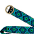 Bestickter Wollgürtel - Türkis und grün bestickter Wollgürtel mit Chakana-Motiv