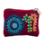 Wool coin purse, 'Crimson Worldview' - Handloomed colourful Wool Coin Purse in a Crimson Base Hue